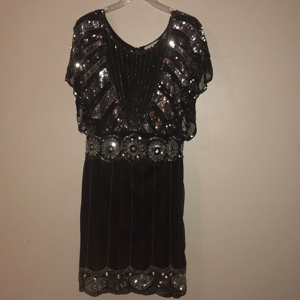 Black and silver sequin cocktail